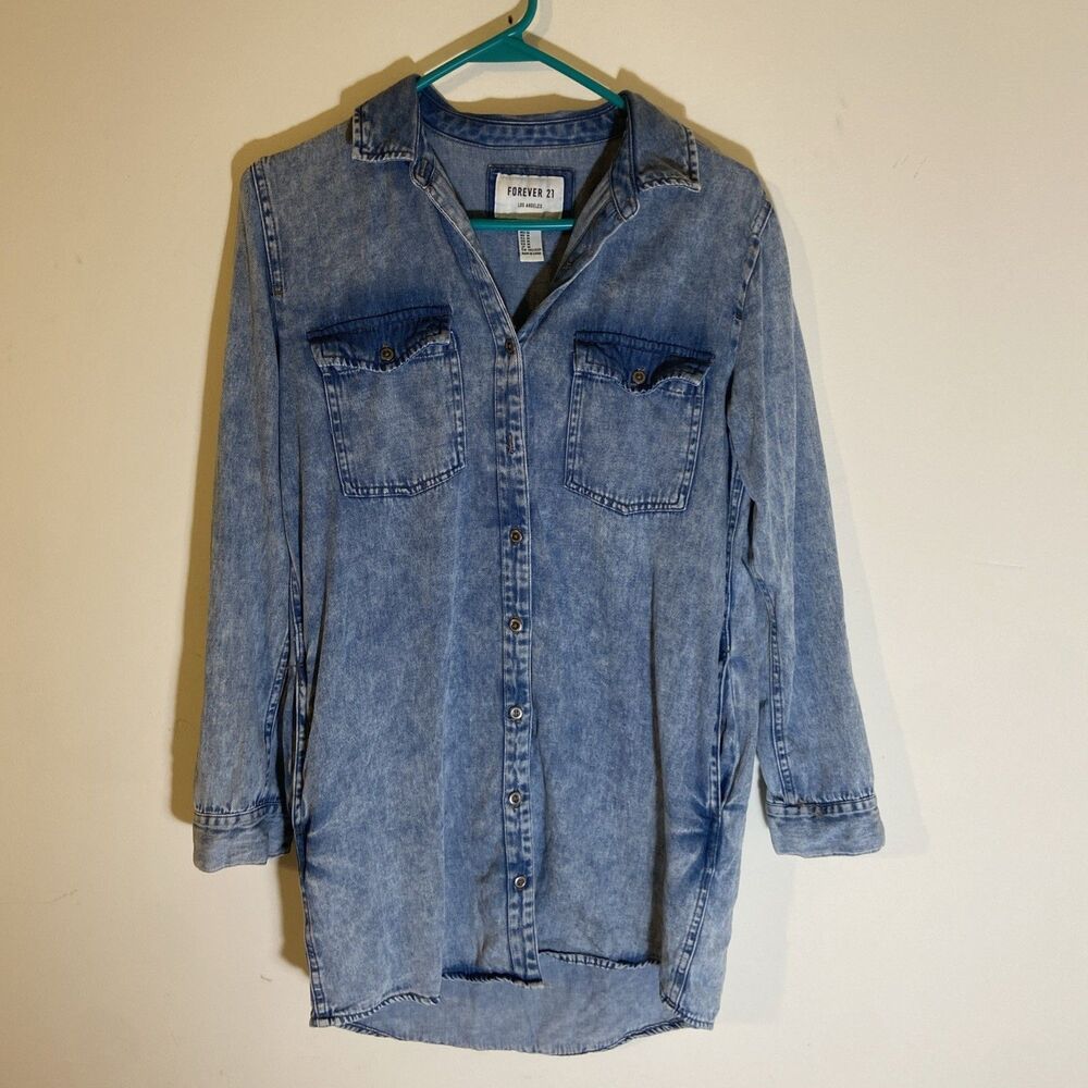 Forever 21 Womens Denim Navy Casual Jacket juniors medium